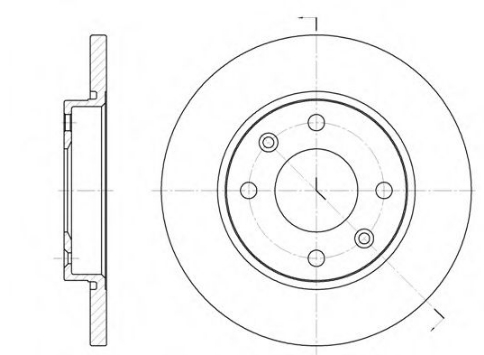 DISK PREDNJI PEZO 206 -2013, CITROEN XSARA -2005, ROADHOUSE - 6535.00 - 4246.R8 - 6535.00