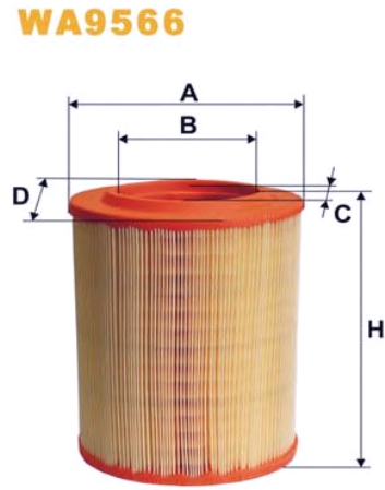 Filter vazduha Alfa Romeo 159 2005- Wix - WA9566 - 55183562 - WA9566