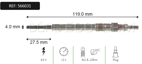 GREJAČ MITSUBISHI PAJERO / L200 2.5td BORG - 502092 - MD197511-3671042500 - 502092