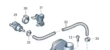 CREVO OD VAKUMA DO KLAPNE 1.0-1.4mpi 1999-2003 ORIGINAL, 030133518P,  