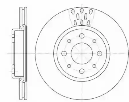 DISK PREDNJI VENTILIRAJUĆI 257x20 FIAT PUNTO 1.9 JTD REMSA, 