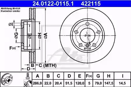 DISK PREDNJI VENTILIRAJUĆI . BMW E36 E46 .ATE, 34111165455, 