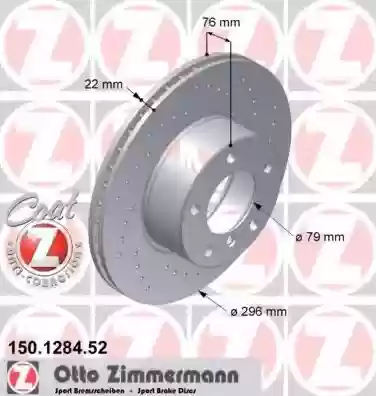 DISK PREDNJI VENTILIRAJUCI BMW E39 SPORT ZIMMERMANN, 3411676