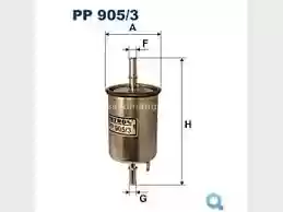 FILTER GORIVA CHEVROLET 1.2-1.4 16V 2002- FILTRON, 96537170, PP905-3