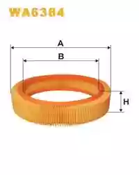 FILTER VAZDUHA OPEL KADET VECTRA 1.3-1.6 -1993 WIX, 0834801, WA6384,