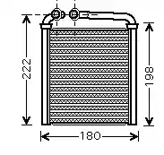 HLADNJAK KABINE VW GOLF 5 PASAT ŠKODA SUPERB AVA QUALITY COOLING 3C0819031, VWA6256