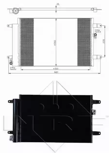 HLADNJAK KLIME VW-SHARAN SEAT-ALHAMBRA FORD-GALAXY NRF 7M382