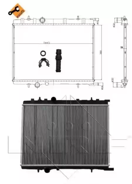 HLADNJAK PEŽO-PARTNER-307 CITROEN BERLINGO 1900CM3 DITEL TD 