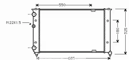 HLADNJAK VW POLO CLASIC CADDY 1900CM3 TDI 1996-2004 AVA QUALITY COOLING, 6K0121253AC, VW2156