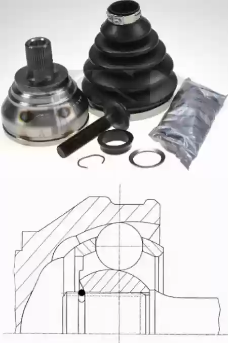 HOMOKINETIČKI ZGLOB VW GOLF 5 ŠKODA SEAT 1.9-2.0 TDI LOBRO, 