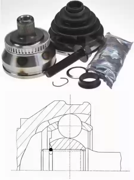 HOMOKINETIČKI ZGLOB AUDI A4 VW PASAT ABS 1,9-2.8 S LOBRO 4D0