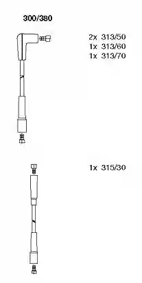 KABLOVI SVEĆICA OPEL CORSA A 1200CM3 1300CM3 1982-1993 BREMI 1612458, 300-380