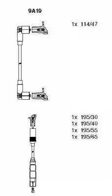 KABLOVI SVEĆICA VW GOLF 3 1600CM3 AEK AFT BREMI, 9A19