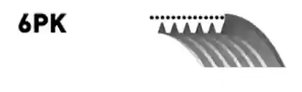 KANALNI KAIŠ 6PK 1613 GATES, 03G903137E, 6PK1613