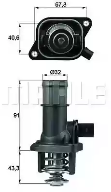 KUČIŠTE TERMOSTATA AUDI A3 ŠKODA OCTAVIA VW GOLF 4 5 POLO TOURAN BEHR 06A121114, TI16105