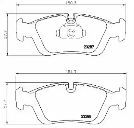 PLOCICE PREDNJE BMW E36,E46 .TEXTAR, 34116761244, 2328702