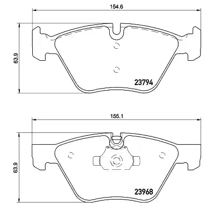 PLOČICE PREDNJE BMW E90 E91 E92 E93 TEXTAR, 34116771868, 237