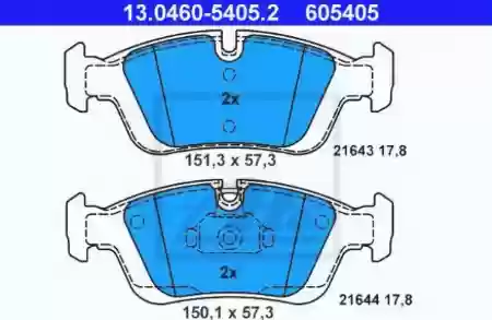 PLOCICE PREDNJE BMW E36, BMW E46,  ATE, 34116761244, 1304605
