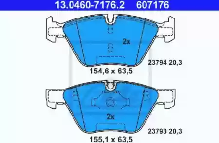 PLOCICE PREDNJE BMW E60, E61 ATE, 34116763617, 13046071762