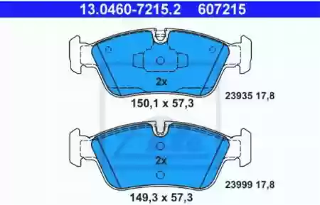 PLOCICE PREDNJE BMW E81 E87 120d ATE, 34116769763, 130460721