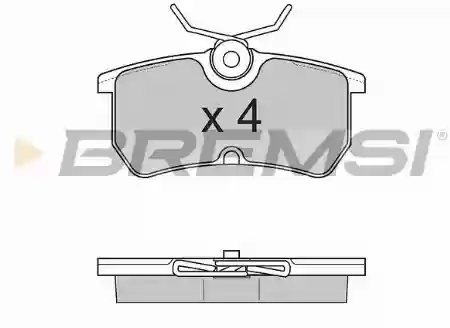 Pločice zadnje Ford Focus Fiesta 1999-2004 Bremsi 1075565, BP2844