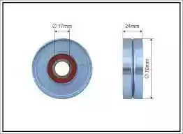 ROLER ŠPANERA ALTERNATORA METAL 70x24.5 OPTIMAL, 038903315C, 0-N1538S,