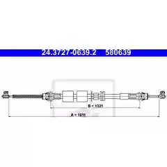 SAJLA RUCNE, FORD MONDEO L=D -2000 ATE, 10055837, 24.3727-0639.2,