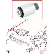 SILEN BLOK ZADNJE OSOVINE BMW E36 E46 -2005 ORIGINAL