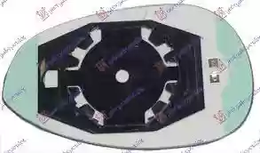 STAKLO RETROVIZORA FIAT 500 grejač 2007-2015 DESNO, 71740497, 020207611,