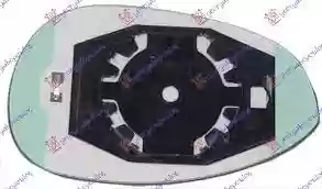 STAKLO RETROVIZORA FIAT 500 grejač 2007-2015 LEVO, 71740498, 020207612,