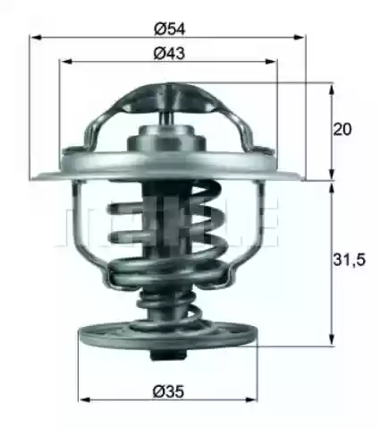 TERMOSTAT VW GOLF PLUS GOLF 5 87C 2.0 TDI BEHR 03G121113A, T