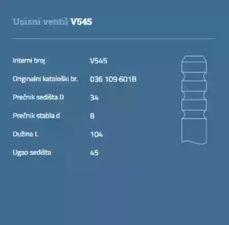 VENTIL USISNI AUDI 50 VW POLO 1100CM3 AUTOVENTIL 036109601B-
