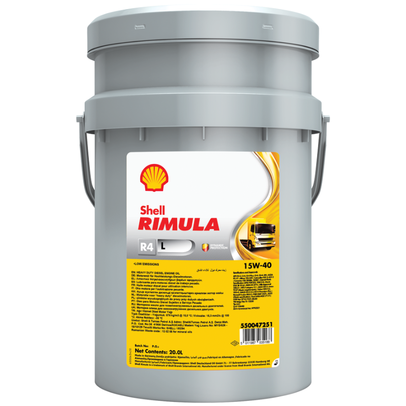 MOTORNO ULJE SHELL RIMULA R4 L 15W40 20LIT - ULJ437 - 550033232 - ULJE SHELL RIMULA