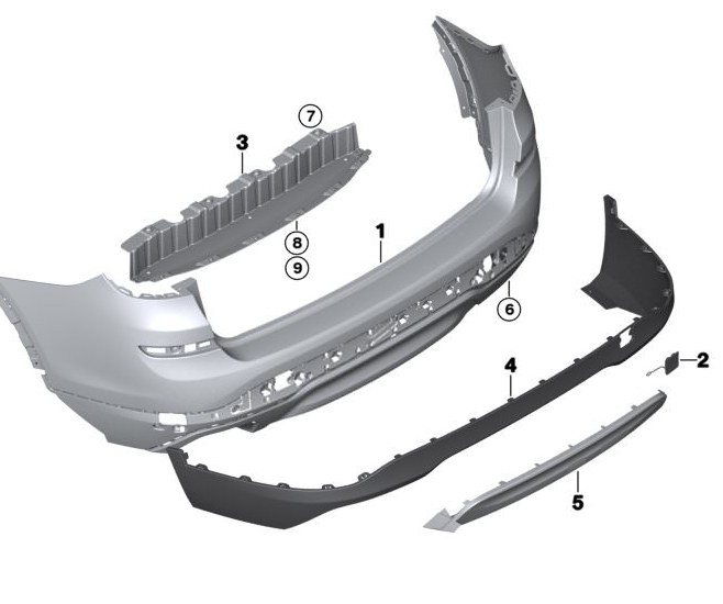 OBLOGA ZADNJEG BRANIKA BMW F26 X4 -2017 ORIGINAL - 5112733874 - 5112733874 - 5112733874