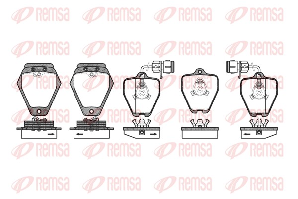 PLOCICE PREDNJE AUDI A6,A8 2.8 QUATRO 8 KOMADA 1995-2002 REMSA - 0508.02 - 4D0698151E - 0508.02