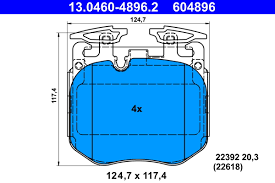 PLOCICE PREDNJE BMW G30-G11-G12  -2023 ATE - 13.0460-4896.2 - 34106888459 - 13.0460-4896.2