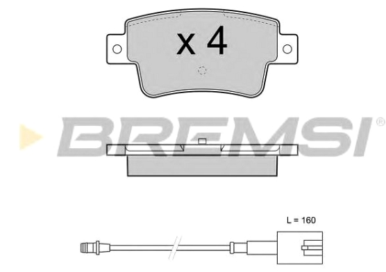 PLOČICE ZADNJE FIAT PUNTO 2012- BREMSI - BP3427 - 77365464 - BP3427