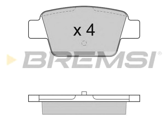 PLOČICE ZADNJE FIAT STILO 1.9JTD BREMSI - BP2947 - 77362271 - BP2947