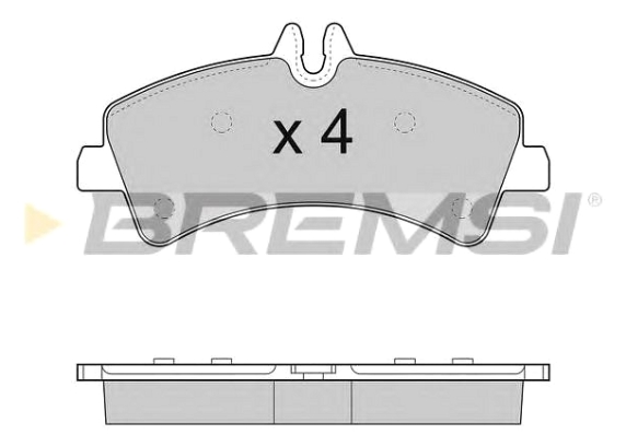 PLOČICE ZADNJE VW CRAFTER MERCEDES SPRINTER 3.5t 2006- BREMSI - BP3291 - 2E0698451 - BP3291