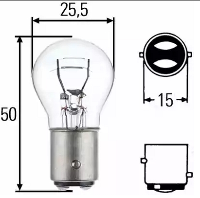 SIJALICA 12V-21W-5W P21 5W postolje BAY15d HELLA - 8GD 002 078-121 - N0177382 - 8GD002078-121
