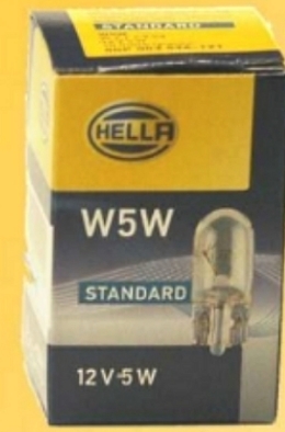 Sijalica ubodna 12V 5W W5W postolje W2,1x9,5d Hella - SIJ16 - N0177532 - 8GP003594-121