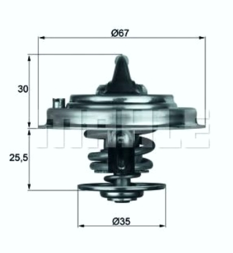 TERMOSTAT AUDI V8 A8 1994-1997 87C 2.4-2.8 BEHR - TX3087D - 078121113F - TX3087D