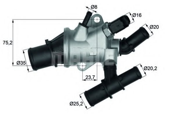 TERMOSTAT FIAT BRAVO 1 MAREA ALFA ROMEO LANCIA 1.9 JTD BEHR - TI16288 - 60816475 - TI16288