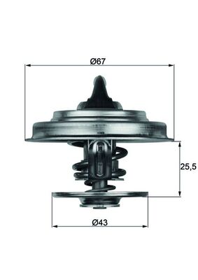 TERMOSTAT MERCEDES W123 W124 2.0-2.2 -1993 BEHR - TX1887D - 1102000515 - TX1887D