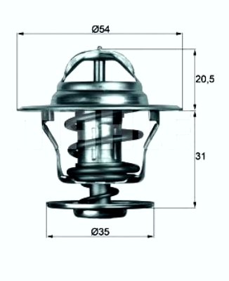 TERMOSTAT OPEL ASCONA B  87-102 1.6-1.8 BEHR - TX1387D - 056121113D - TX1387D
