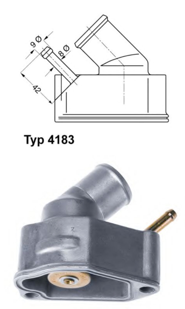 TERMOSTAT OPEL ASTRA F-G VECTRA A-B OMEGA B 1.8-2.0 XEL WAHLER - 4183.92D - 1338079 - 4183.92D