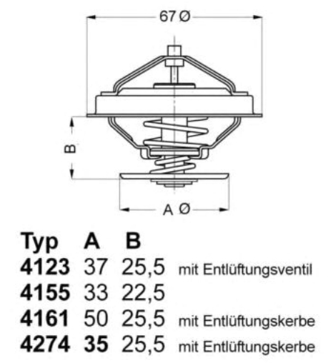 TERMOSTAT VELIKI 1987 AUDI A6 A8 WAHLER - TER104 - 077121113C - 4274.82D