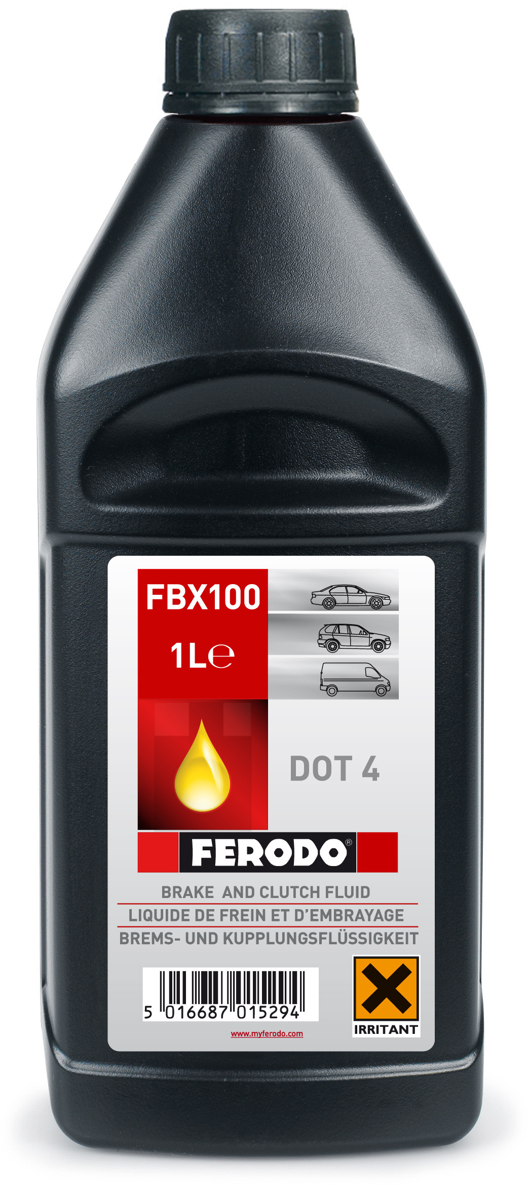 KOČIONO ULJE TEČNOST FERODO DOT4 1lit - FBX100 -  - FBX100