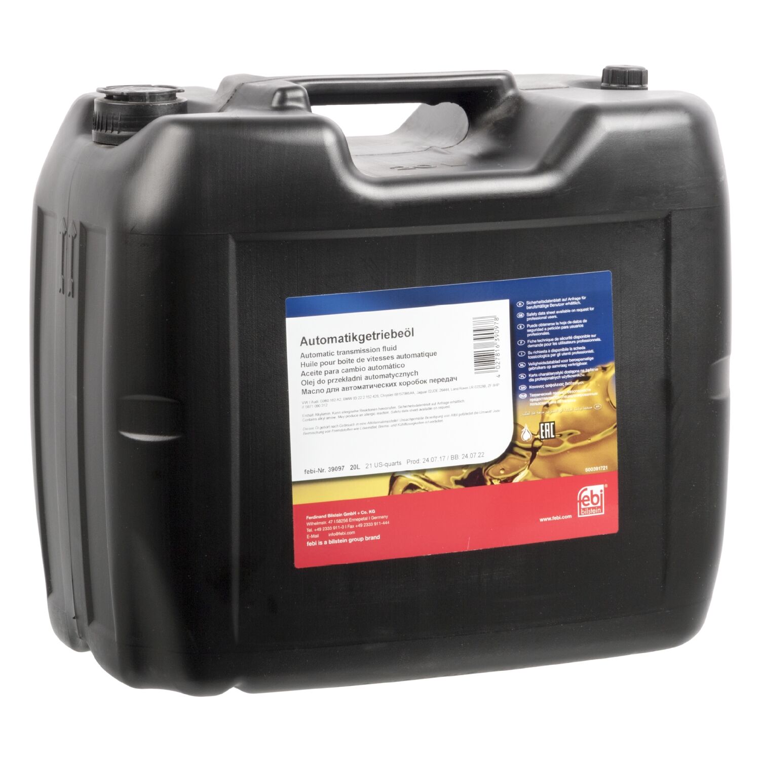 ULJE ZA AUTOMATSKI MENJAČ ATF 8 brzina 20lit FEBI - 39097 - 83222305397 - 39097