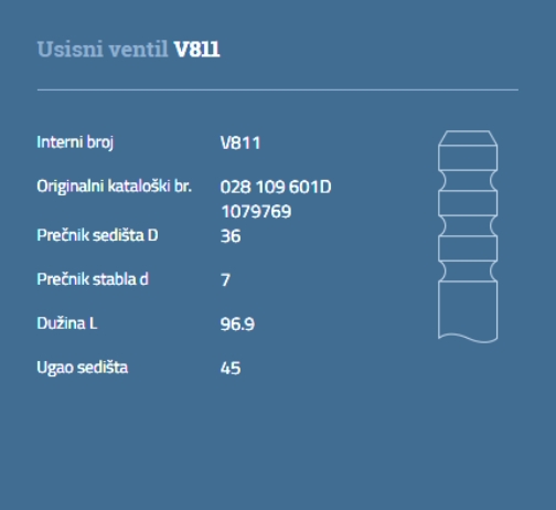 VENTIL USISNI VW 1,9 TDI AUTOVENTIL - VEN230 -  - V811